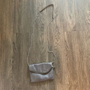 Hobo Daria Grey Leather Crossbody Bag